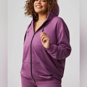 Torrid Super Soft Performance Jersey Full Zip Active Hoodie